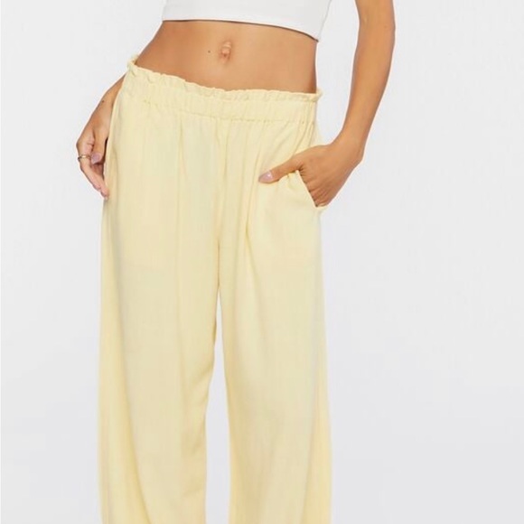 Linen blend paper bag pants - Picture 2 of 9